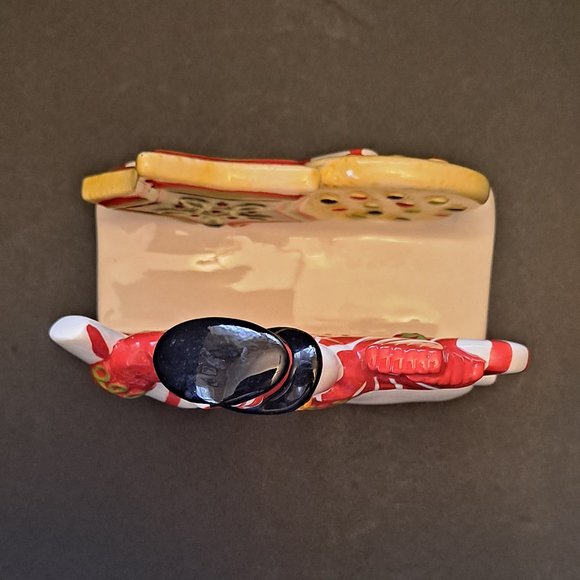 FITZ AND FLOYD CHRISTMAS NAPKIN HOLDER - Picture 3 of 8